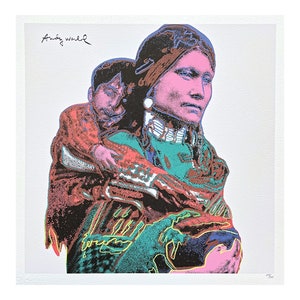 アンディ・ウォーホル - 母と子 - 署名入り、番号入り、エディション 175/500、50 x 50 cm、エディション CMOA #artprint #popart #artwall #artgift
