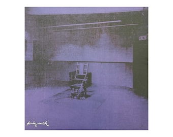 ANDY WARHOL - Little Electric Chair III - signed, numbered edition x/2400, 60 x 60 cm, edition cmoa #warhol #artwall #popart #artgift #print