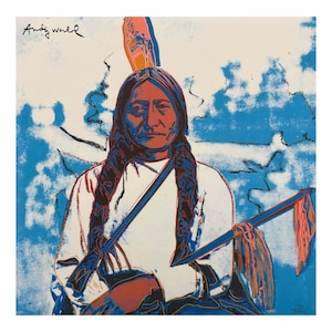 ANDY WARHOL - Sitting Bull - Signed, Numbered Edition X/2400, 60 X