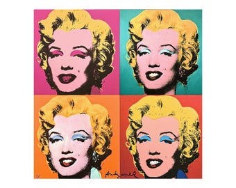 ANDY WARHOL - 4 x Marilyn Monroe - firmada, edición numerada 86/2400, 60 x 60 cm, edición CMOA #warhol #artwall #artprint #popart