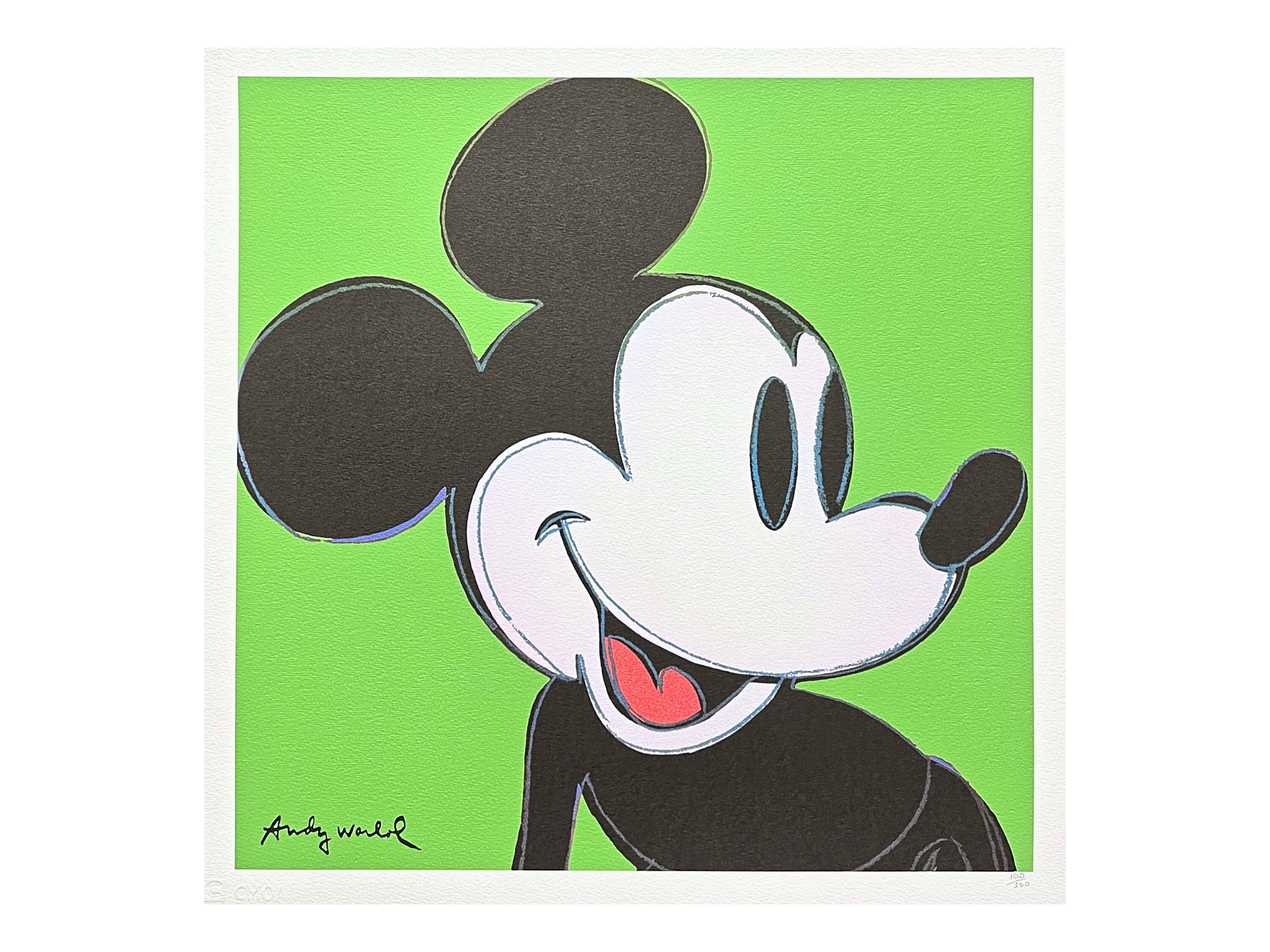 ANDY WARHOL - Mickey Mouse - signed, numbered edition 100/500, 50 x 50 cm, edition CMOA #artwall #artgift #artprint #popart #mickey