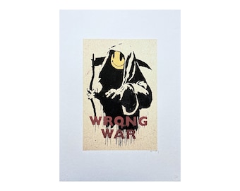 BANKSY - Wrong War - Numbered Edition 115/150, 50 X 70 Cm, #banksy