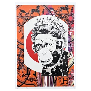DEATH NYC - Arte de Banksy - assinada, certificado (coa), edição limitada, datada, 32 x 45 cm, #deathnyc #arte #giclée #impressão #assinado #banksy