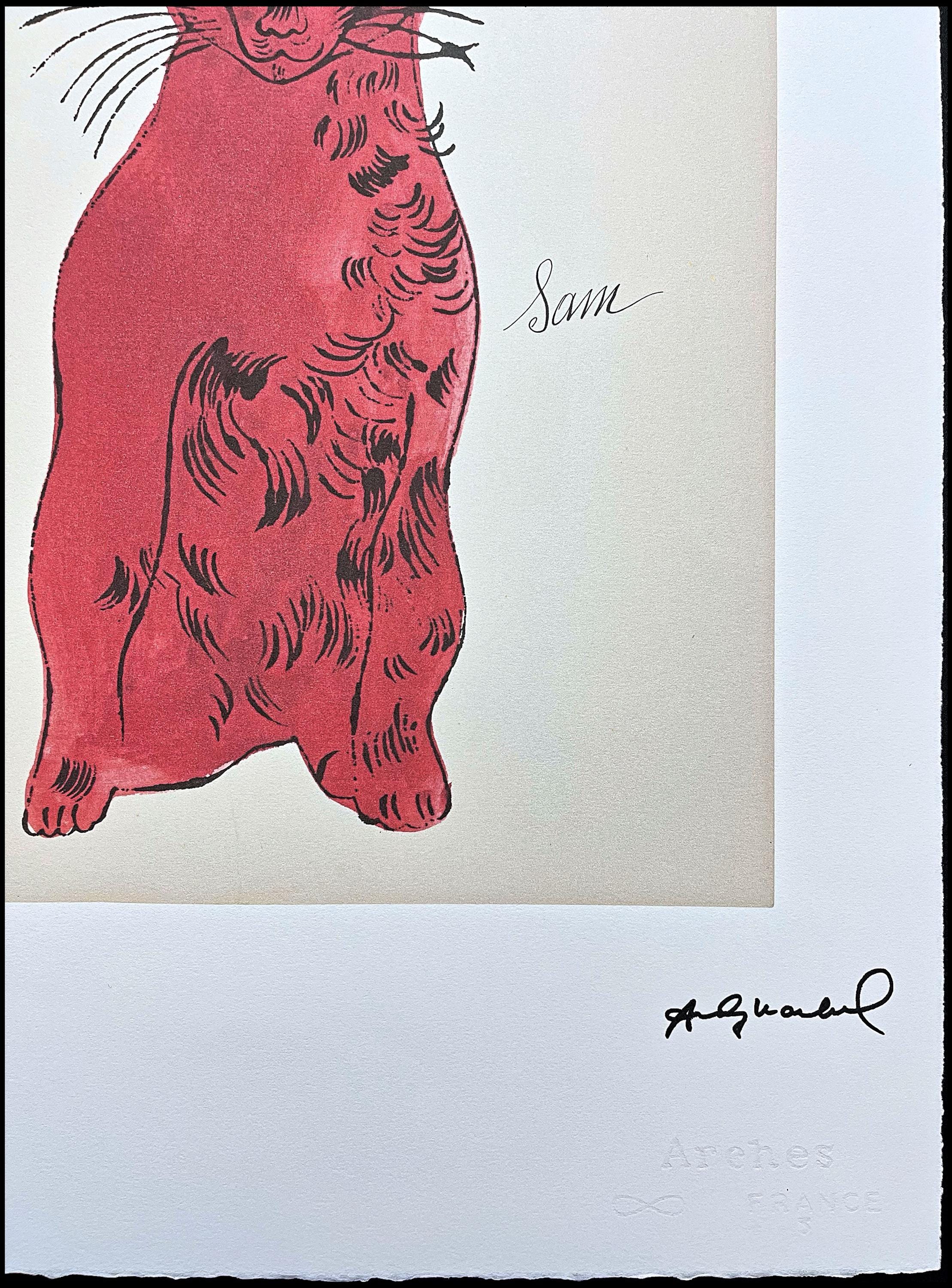 アンディ・ウォーホル - キャット・サム - サイン入り、エディション63