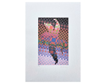 VICTOR VASARELY - Panderlak - signed, numbered edition 110/500, 35 x 50 cm, #victorvasarely #artprint #artwall #opart #artgift