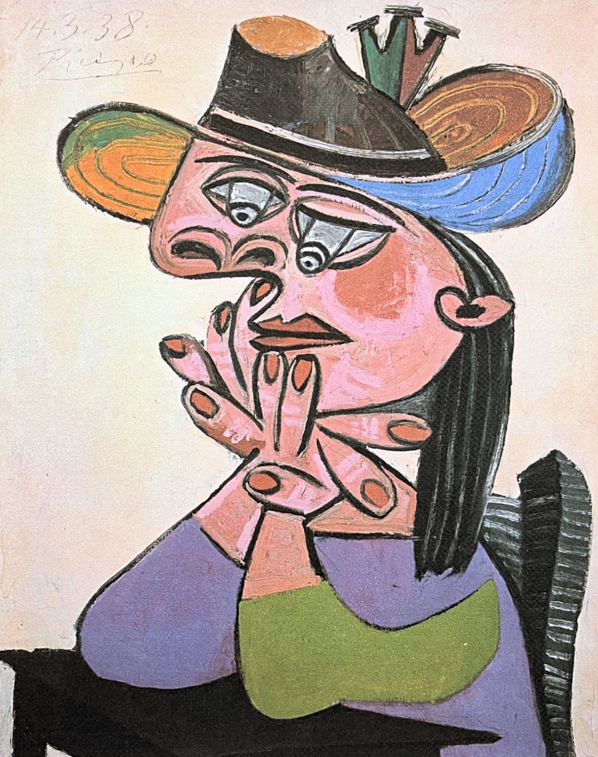 PABLO PICASSO (after) - Woman in a Hat - Signed, Limited PABLO PICASSO (after) - Woman in a Hat - Signed, Limited