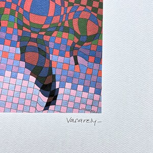 VICTOR VASARELY - Panderlak - signed, numbered edition 110/500, 35 x 50 cm, #victorvasarely #artprint #artwall #opart #artgift image 4