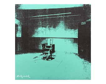 ANDY WARHOL - Little Electric Chair VI - signed, numbered edition x/2400, 60 x 60 cm, edition cmoa #warhol #artwall #popart #artgift #print