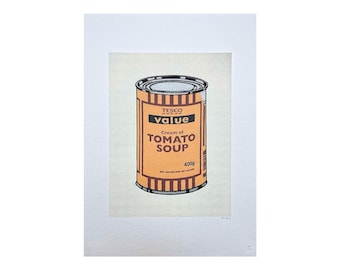 BANKSY (After) - Tomato Soup - numbered edition 54/150, certificate, 50x70 cm #banksy #artprint #streetart #banksyart #artwall #artgift