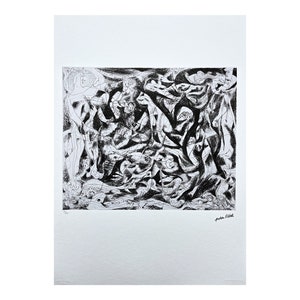 JACKSON POLLOCK - Untitled With Black - Signed, Numbered Edition