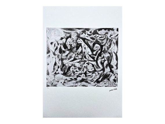 JACKSON POLLOCK - Untitled With Black - Signed, Numbered Edition