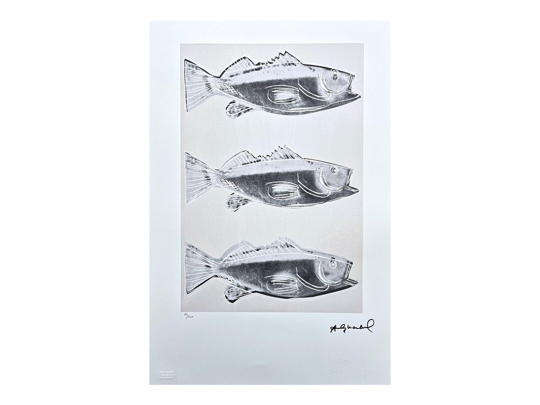 ANDY WARHOL - Fish - Signed, Numbered Edition 45/100, 38 X 56 Cm ...