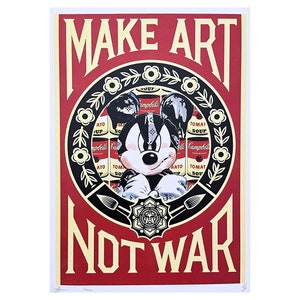 DEATH NYC - Faça Arte, Não Faça Guerra - assinado, certificado, edição limitada, datado, 32 x 45 cm, #deathnyc #arte #giclée #impressão #assinado