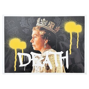 MORTE NYC - Rainha Elizabeth II. - assinado, certificado (coa), numerado - edição limitada, datado, 45 x 32 cm, #deathnyc #arte #giclée #assinado