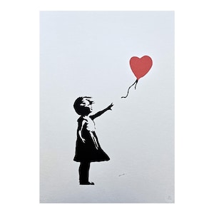 BANKSY - Chica con globo - edición numerada 87/150, 50 x 70 cm #banksy #artprint #streetart #artgift #artwall