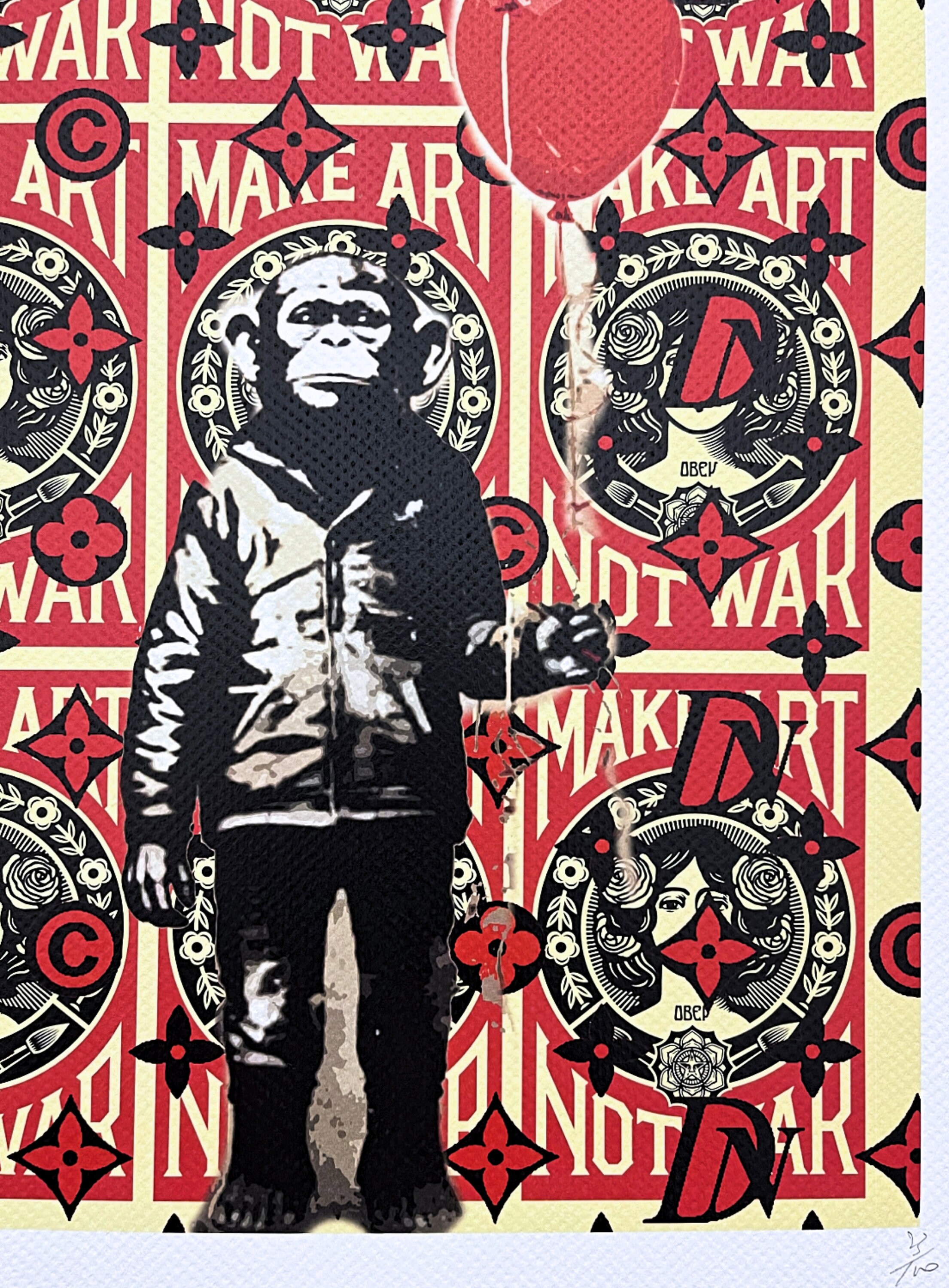 DEATH NYC - Make Art Not War - サイン入り、証明書、番号入り - 限定