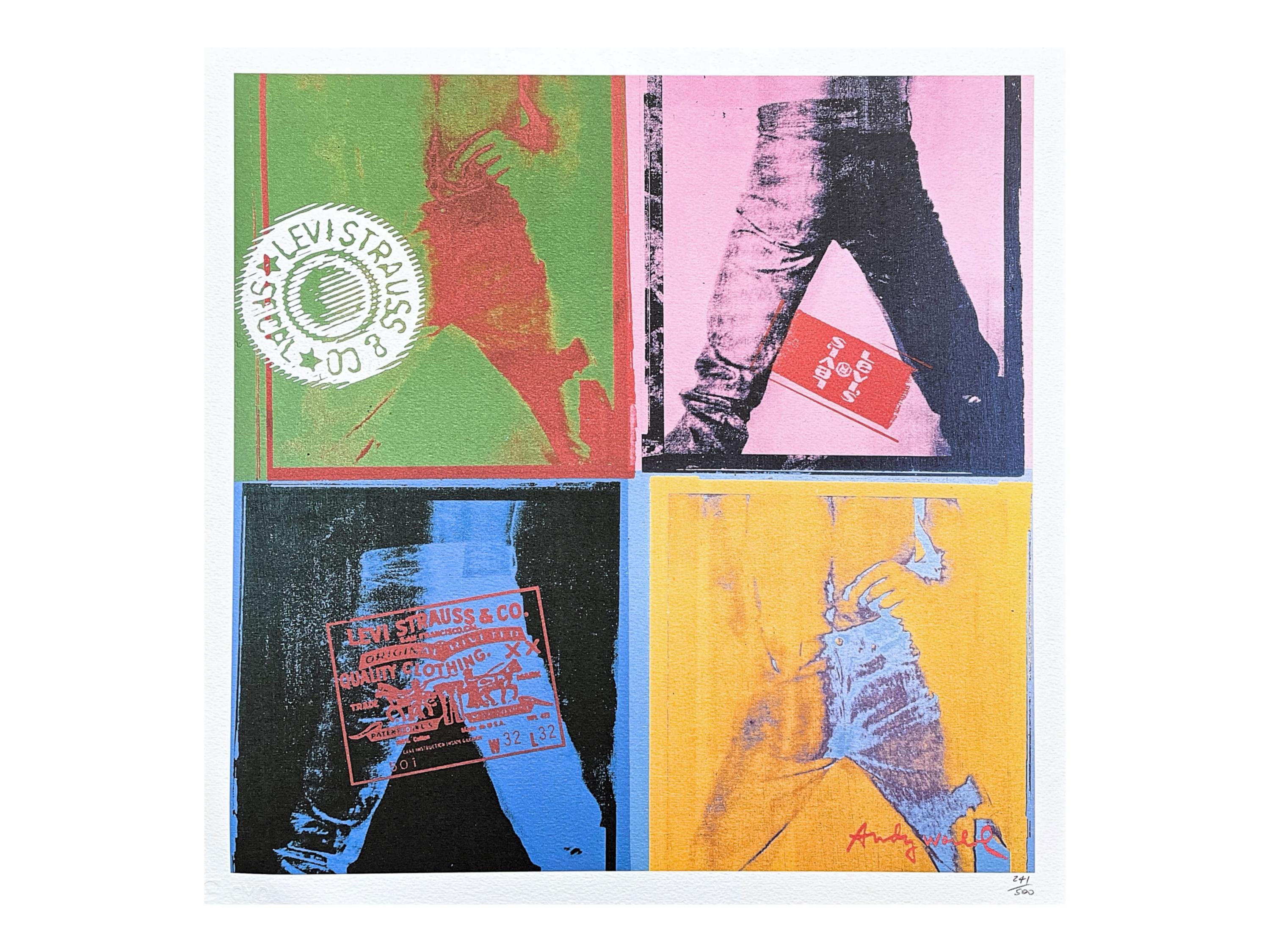 ANDY WARHOL - Levis - Signed, Numbered Edition 241/500, 50 X 50 Cm