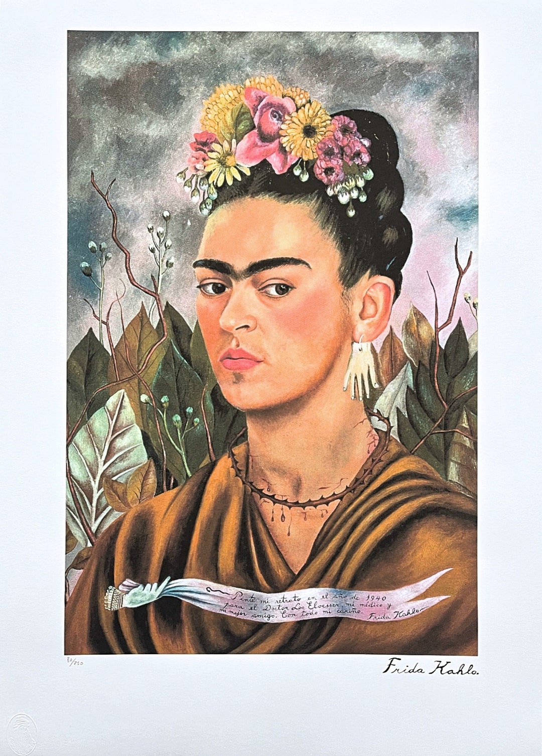 FRIDA KAHLO Signed, Certificate coa Photo, Limited Edition 80/250, 50 X ...