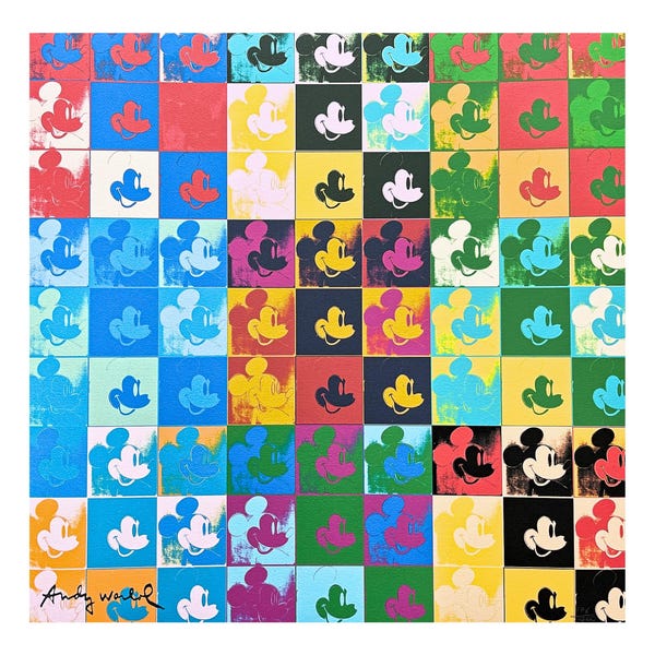 ANDY WARHOL - Mickey Mouse - signed, numbered edition 176/2400, 60 x 60 cm, edition CMOA #artwall #artgift #popart #artprint
