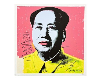 毛沢東 アンディウォーホル ＣＯＡ認定書付き 毛沢東 アンディウォーホル COA認定書付き 毛沢東 アンディ