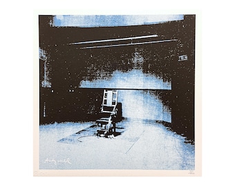 ANDY WARHOL - Electric Chair - signed, numbered edition 361/500, 50 x 50 cm, edition CMOA #artprint #artwall #popart #artgift