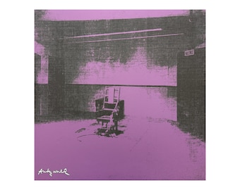 ANDY WARHOL - Little Electric Chair II - signed, numbered edition x/2400, 60 x 60 cm, edition cmoa #warhol #artwall #popart #artgift #print