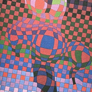VICTOR VASARELY - Panderlak - signed, numbered edition 110/500, 35 x 50 cm, #victorvasarely #artprint #artwall #opart #artgift image 2