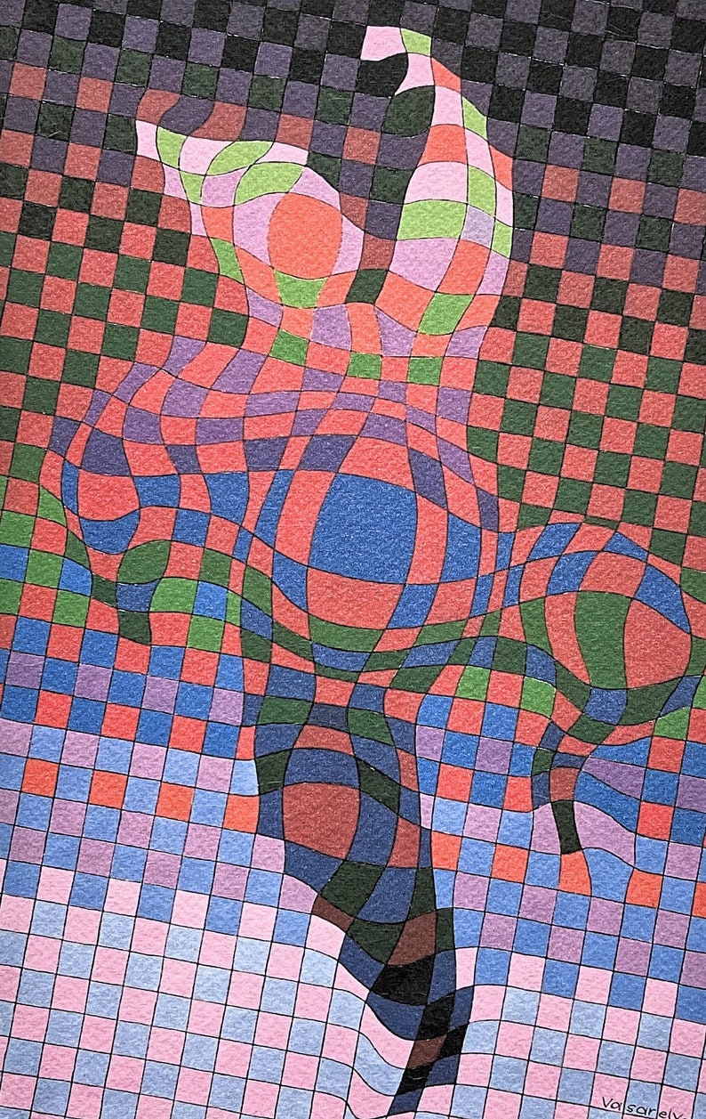 VICTOR VASARELY - Panderlak - signed, numbered edition 110/500, 35 x 50 cm, #victorvasarely #artprint #artwall #opart #artgift image 2