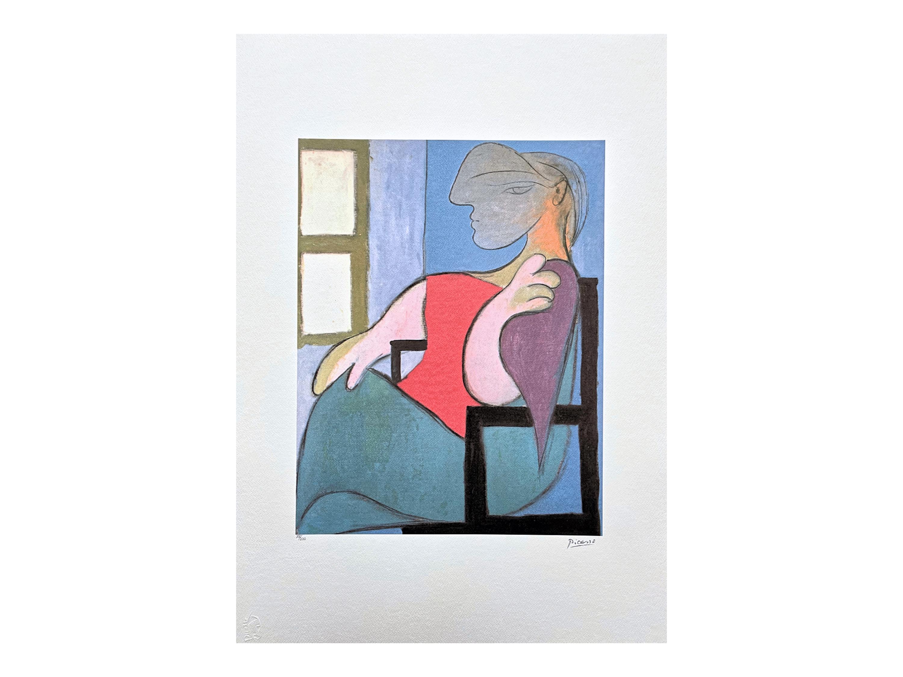 PABLO PICASSO - Woman Sitting Near Window - Signed, Certificate