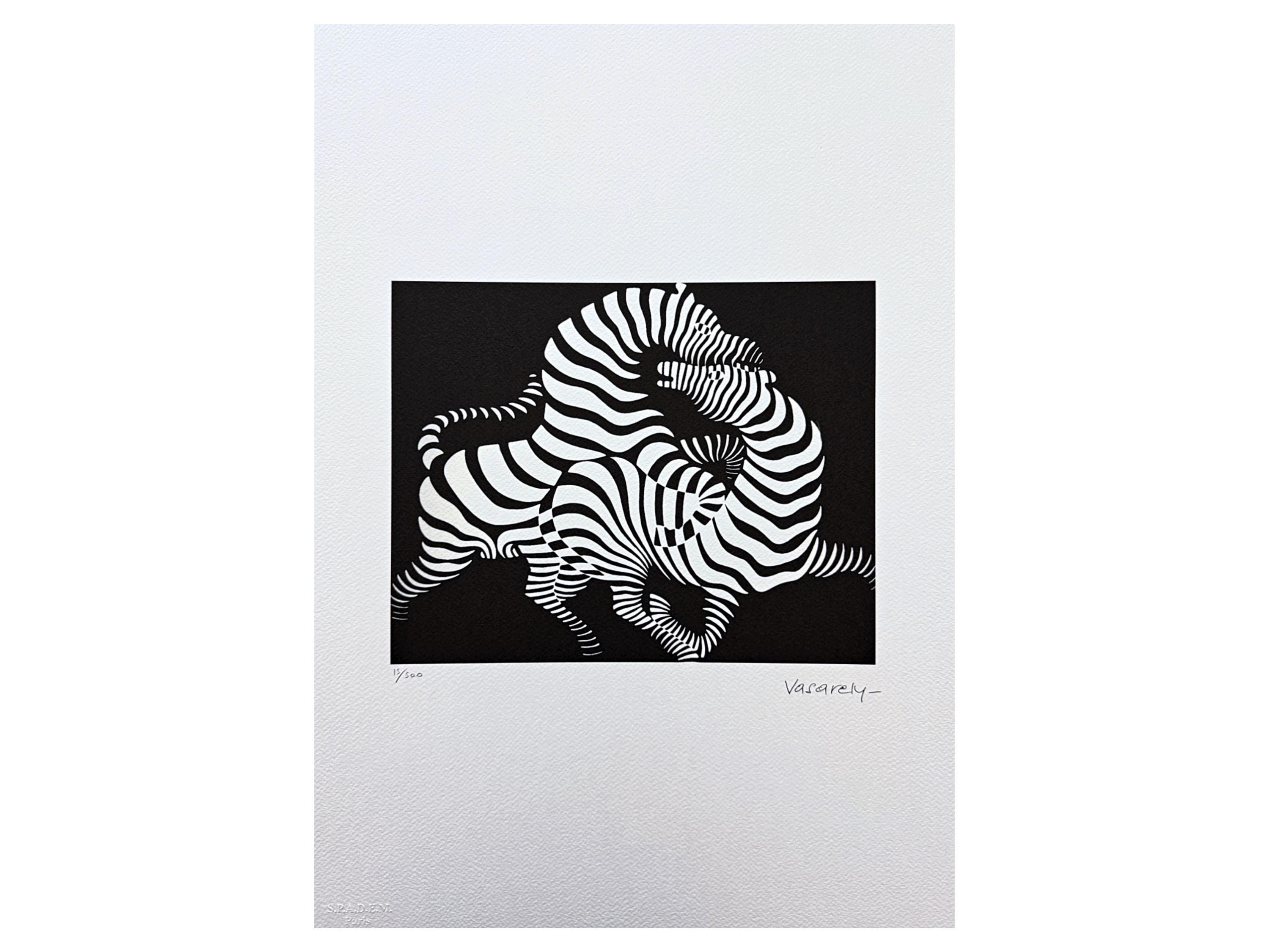 VICTOR VASARELY - Zebras - Signed, Numbered Edition 15/500, 35 X