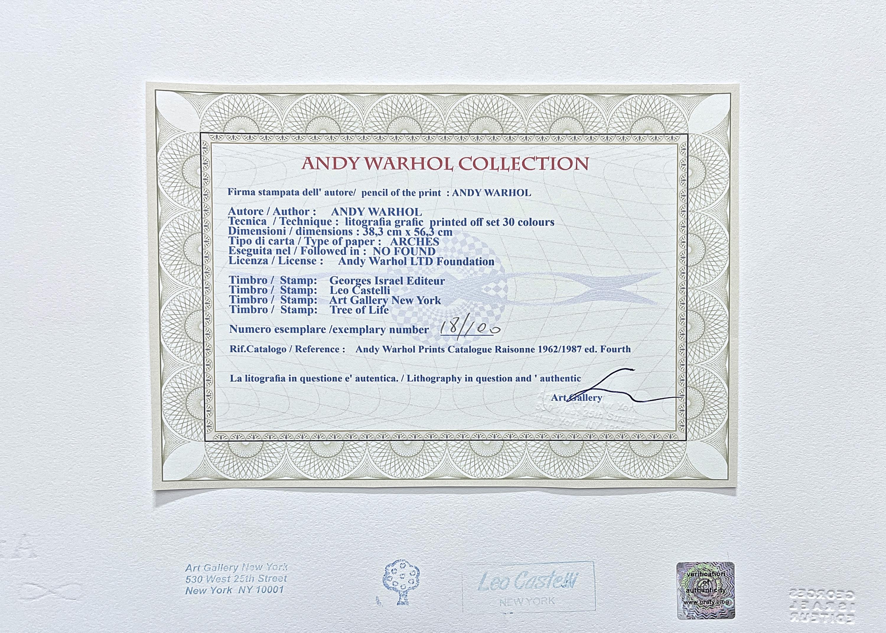 【世界100部限定】アンディ ウォーホル 海外販売証明書 JOHN LENNON ANDY WARHOL - 9x John Lennon- Signed, Numbered Edition 18/100, 38