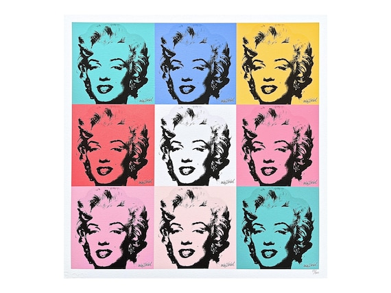 アンディ・ウォーホル - マリリン・モンロー 9 枚 - サイン入り、番号