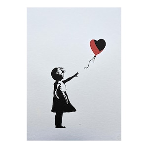 BANKSY - Balloon Girl - numbered edition 107/150, 50 x 70 cm  #banksy #artprint #streetart #banksyart #artwall #artgift