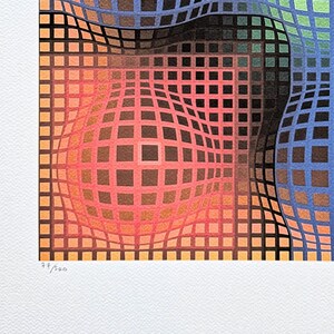 VICTOR VASARELY - Vega Arny - firmado, certificado, edición limitada 77/500, 35 x 50 cm #victorvasarely #artprint #artwall #opart imagen 3