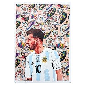 DEATH NYC - Leo Messi - assinado, certificado (coa), numerado - edição limitada, datado, 32 x 45 cm, #deathnyc #arte #giclée #assinado