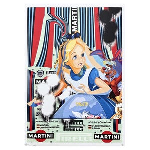 DEATH NYC - Alice no País das Maravilhas - assinado, certificado (coa), edição limitada, datado, 32 x 45 cm, #deathnyc #giclée