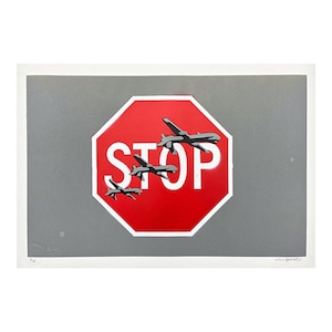 Banksy/not banksy - Stop Drones - Original Sprühlack, Zertifikat (Coa), signiert, lim. ausgabe 2/10 #banksy #notbanksy #streetart #artwall