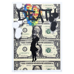 DEATH NYC - Arte de Banksy - assinada, certificado (coa), edição limitada, datada, 32 x 45 cm, #deathnyc #arte #giclée #impressão #assinado #banksy