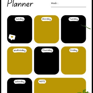 Royalty Themed Illustrative Cute Weekly Planner