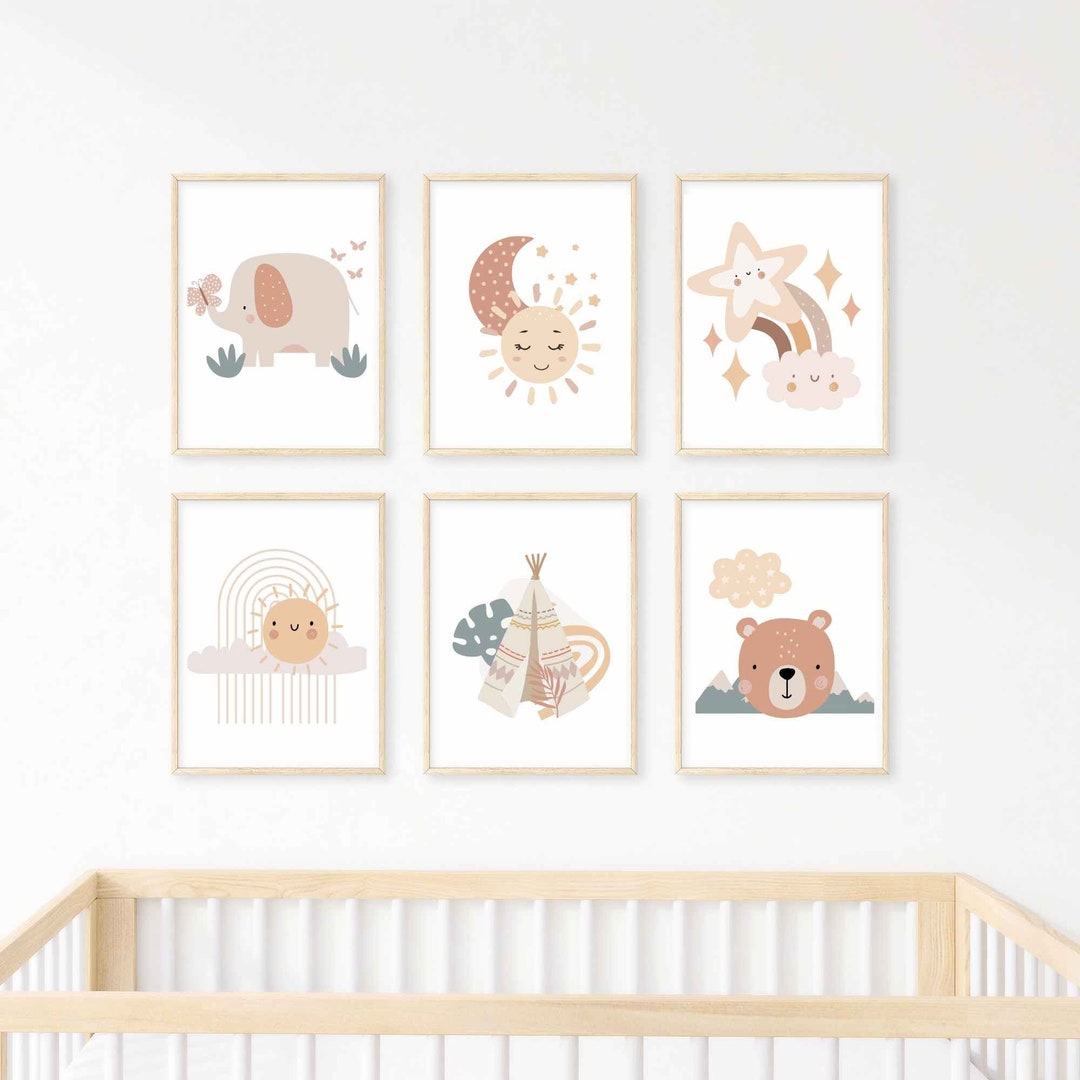 Boho Nature, Nursery Printable Art, Neutrals Print, Baby's Room Decor