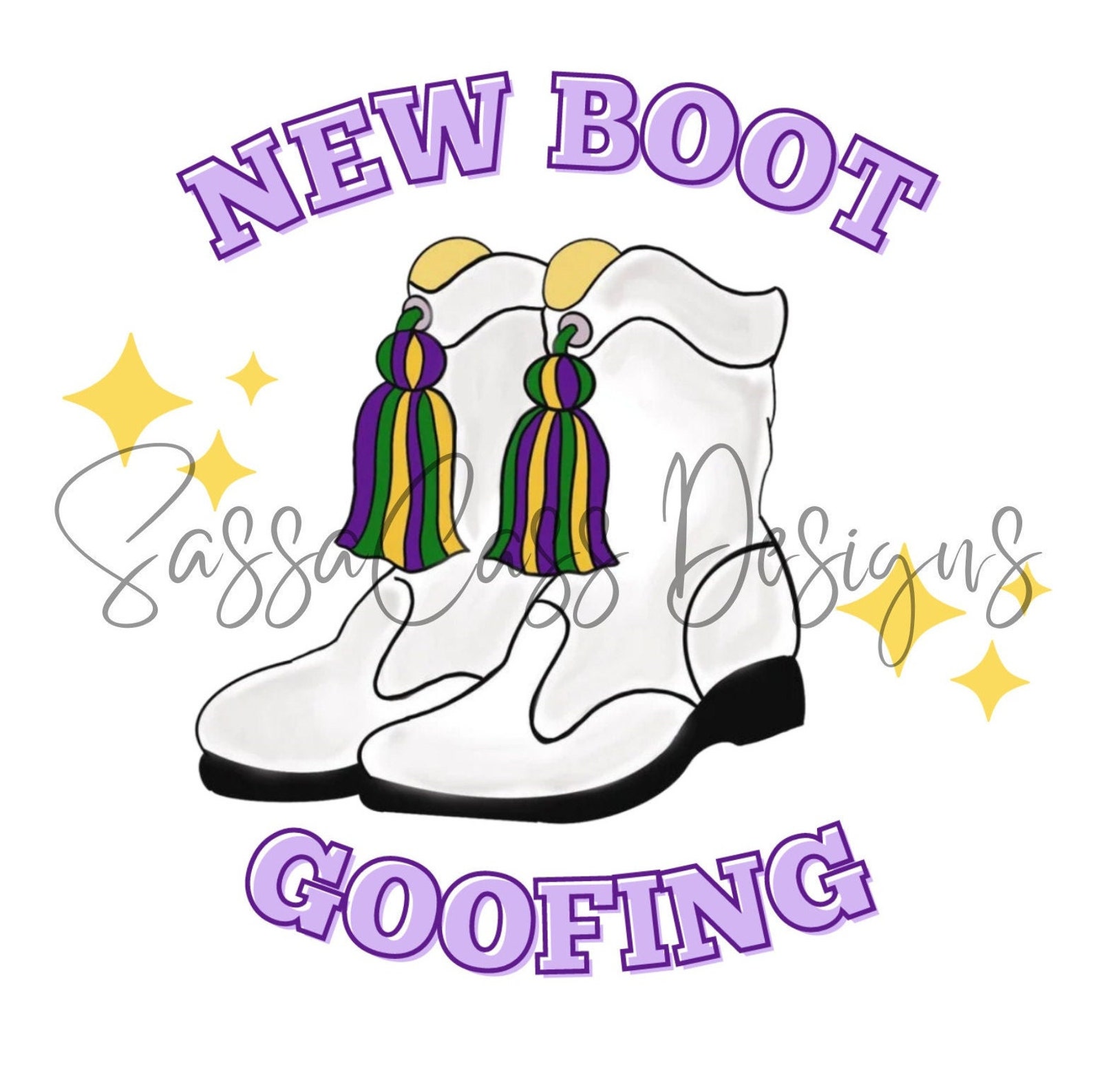 mardi gras boots shirt