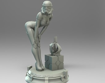 Stormtrooper Pinup (Adult version included) 3D Print .STL