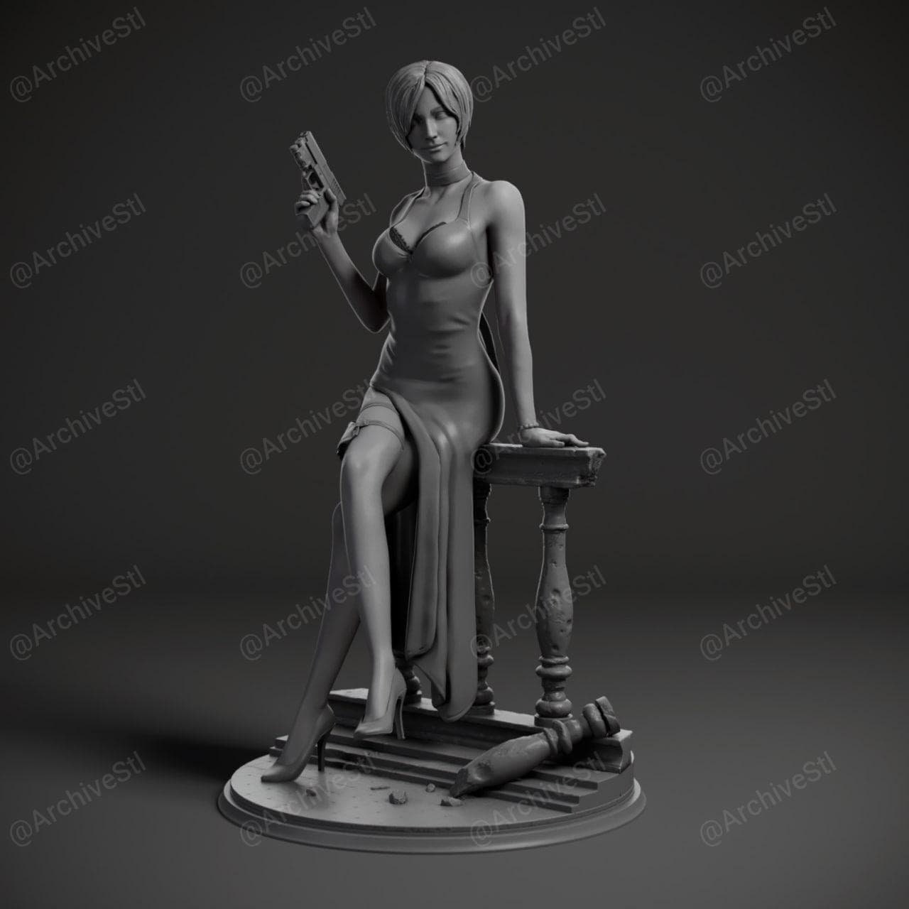 Ada Wong Collectible Edition Resident Evil 3D model 3D printable