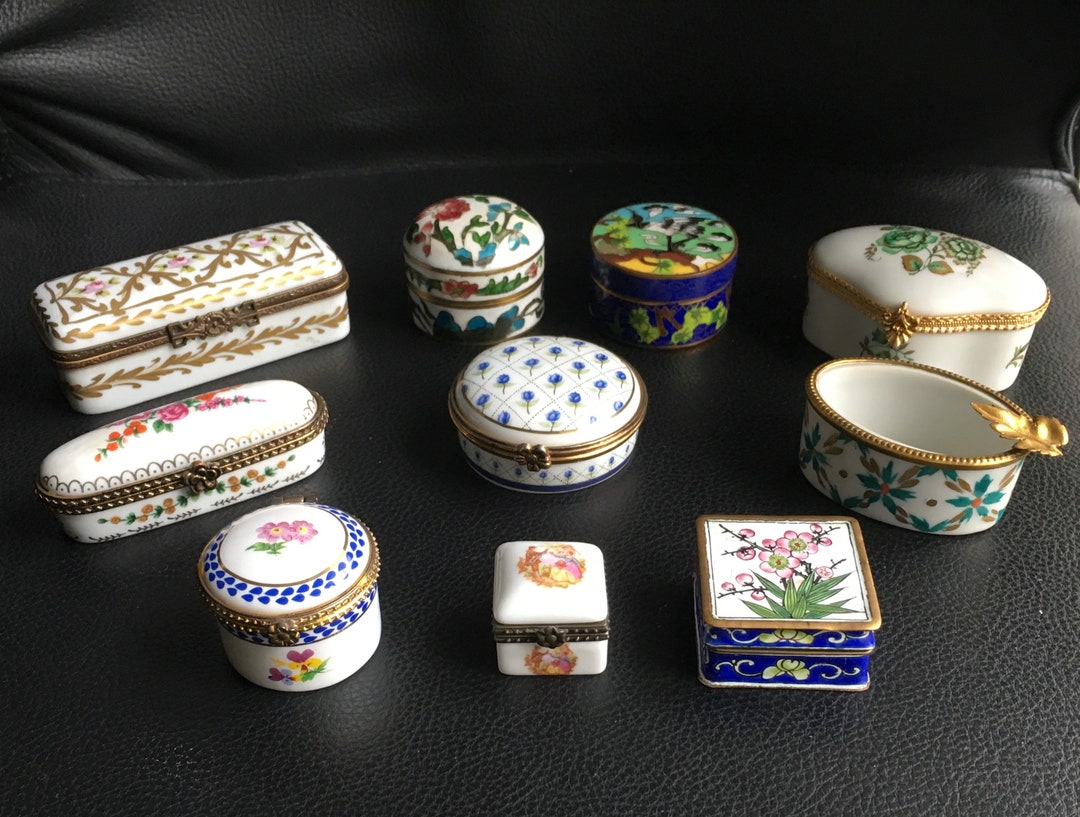 Collection of Ten Boxes/pillboxes in Fine French and German Etsy