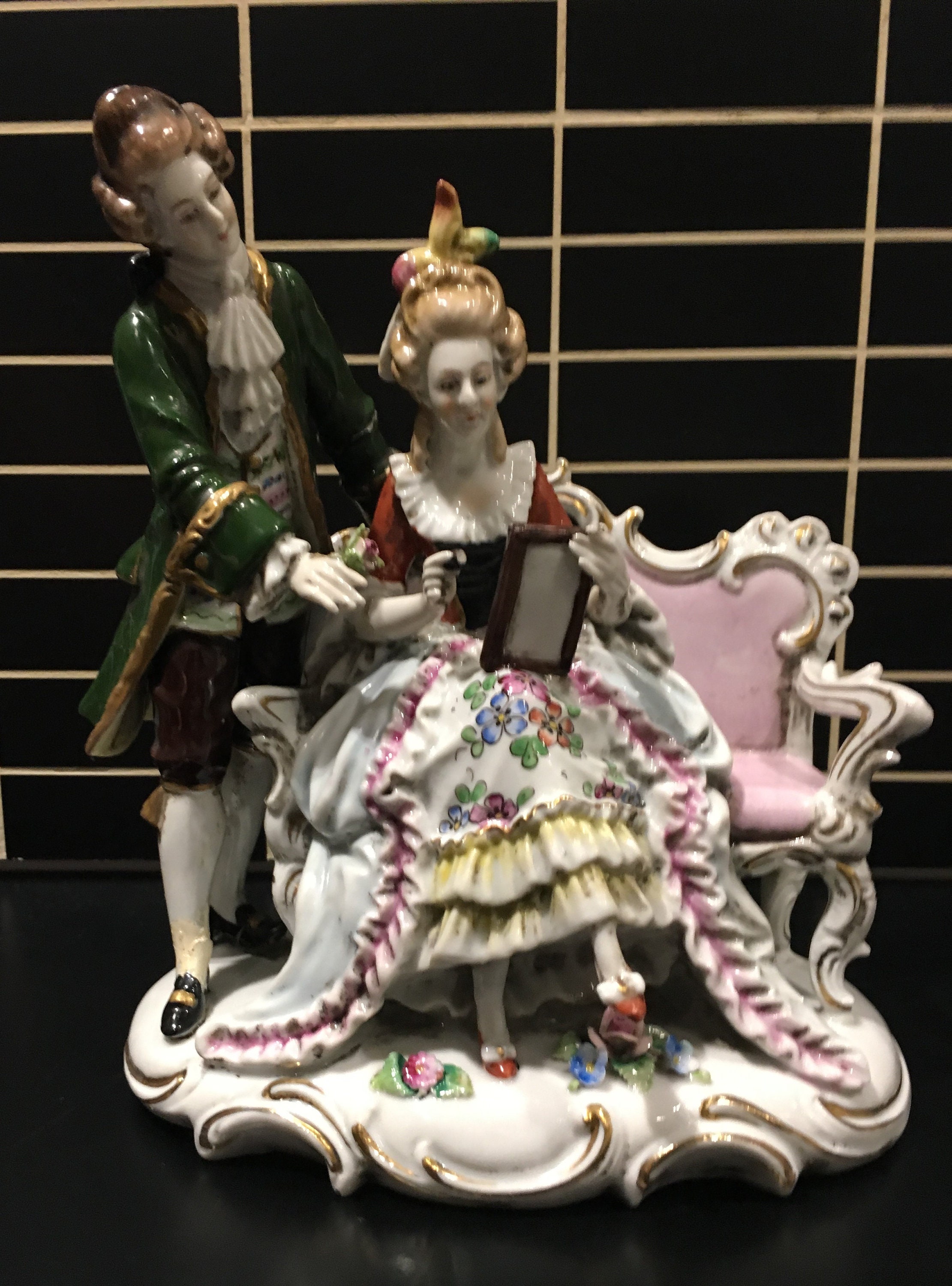 イタリア　カポディモンテ 　19世紀の貴婦人 イタリア カポディモンテ 19世紀の貴婦人 イタリア カポディモンテ 19