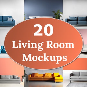 Maquettes de salon - lot de 20 - ensemble de maquettes intérieures, maquette murale, moderne