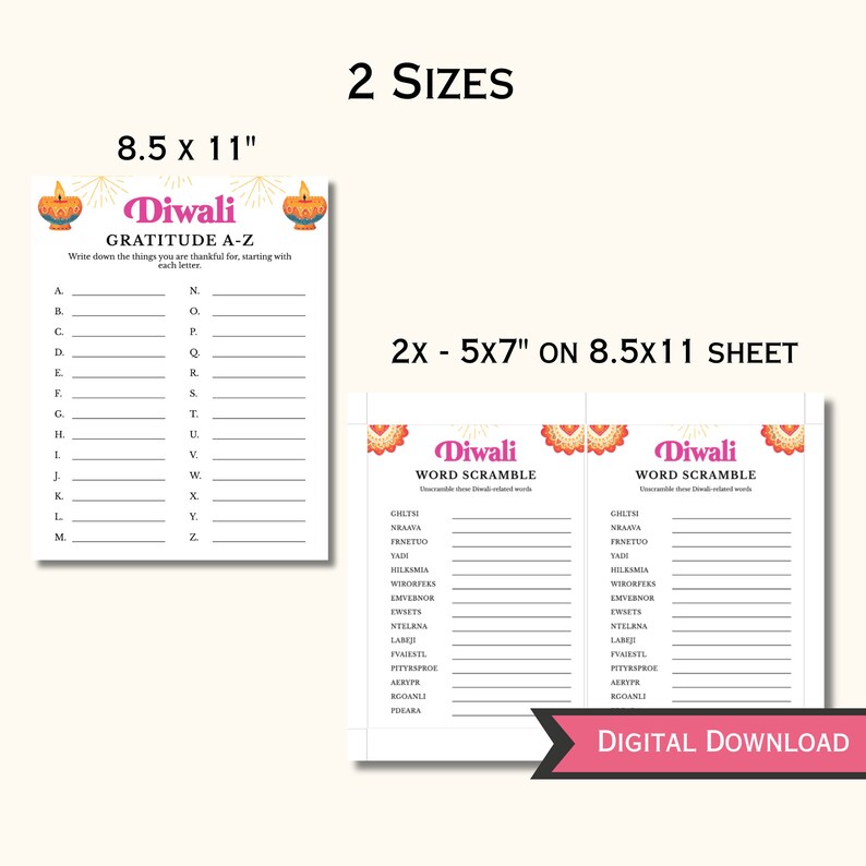 15 Diwali Games Bundle - Printable Diwali Games for Kids, Teens ...