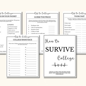 College Going Away Party Games - 10 Printable College Trunk Party Games - College Send Off & Farewell Party Games - Instant Download - KD907 image 4