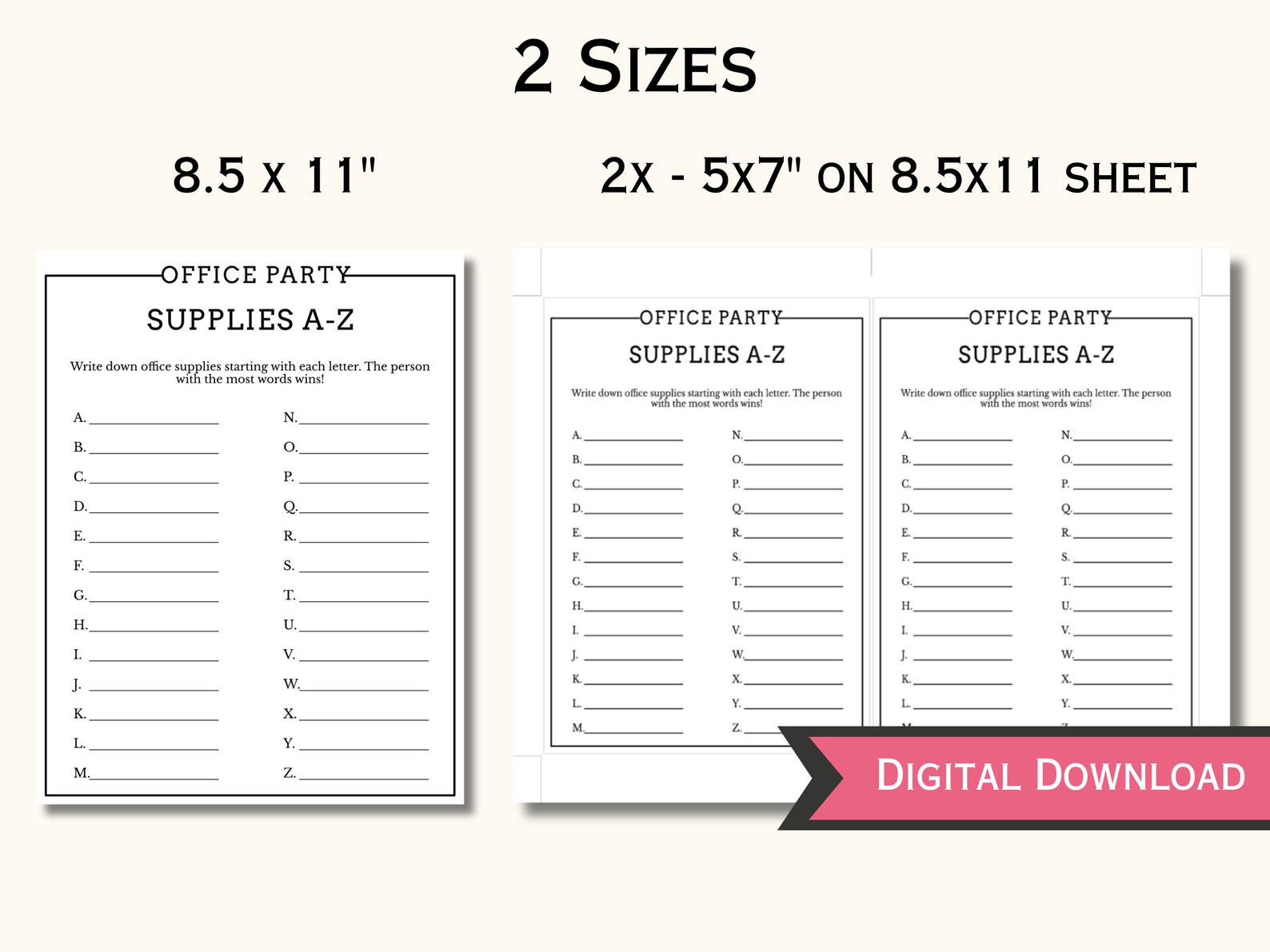 Office Party Games Bundle 12 Printable Work Party Games for Team ...