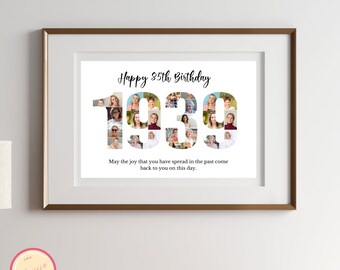 Custom 1939 Birthday Gift - 85th Birthday Photo Collage Template - 85th Anniversary - Gift for Grandparents - Born in 1939 - GH67